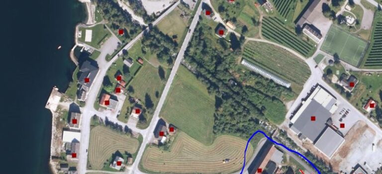 Biletet av plassering av hyttecontainer i Innvik